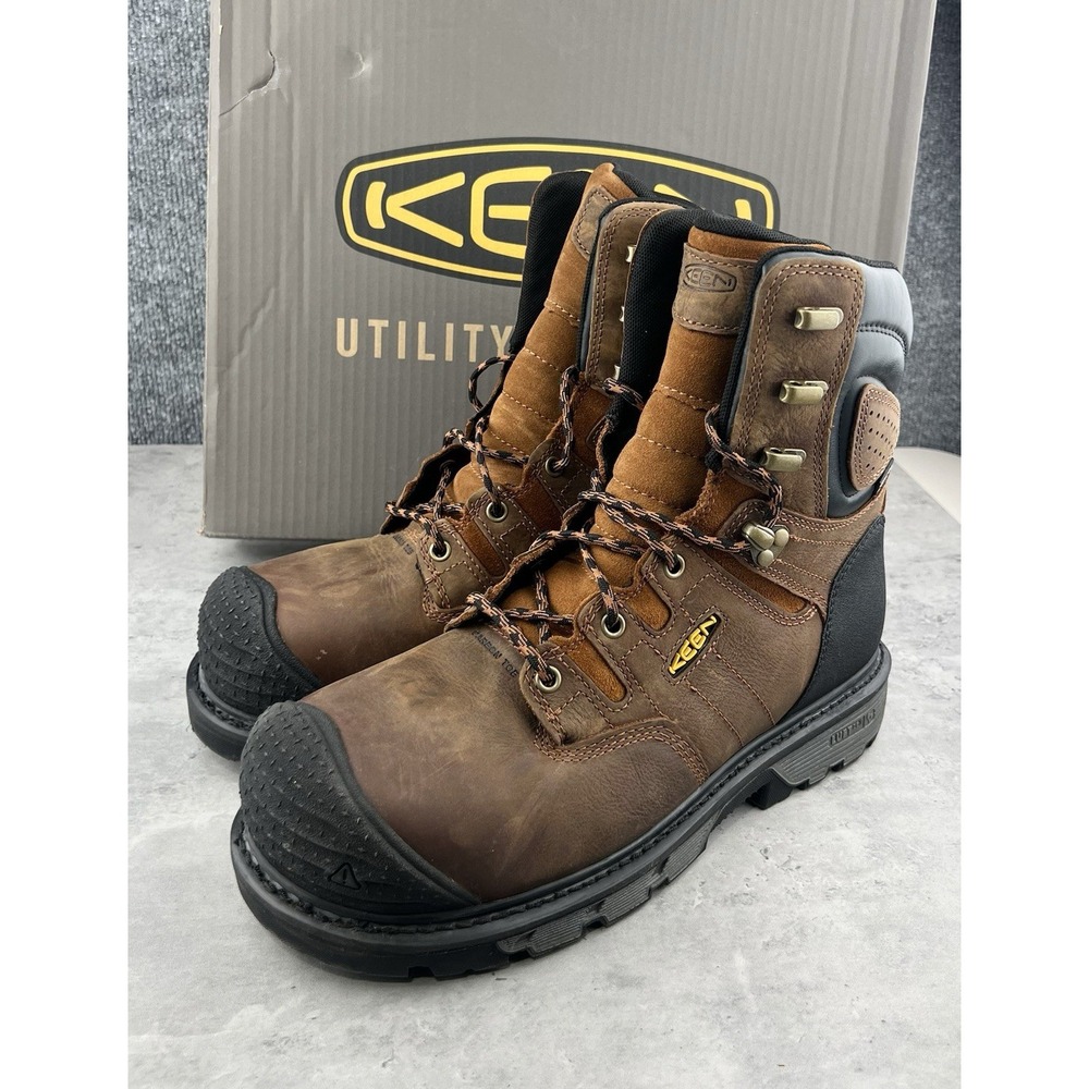 KEEN Camden 8 WP Work Boots Men 10.5 EE Wide Brown Carbon Toe Waterproof 1027672 - Picture 2 of 7